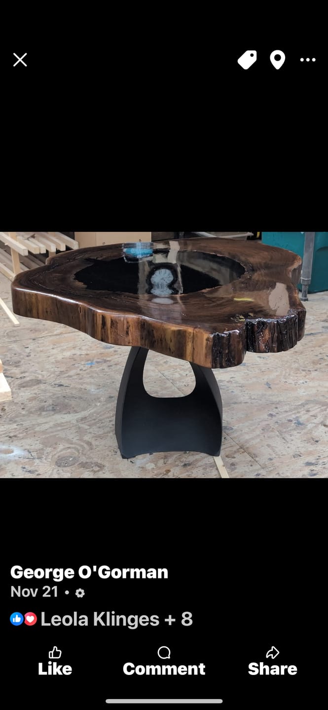 Customer photo review of Coffee Table Base 121 Tulipe 16.2" H Mid-Century Modern Style
