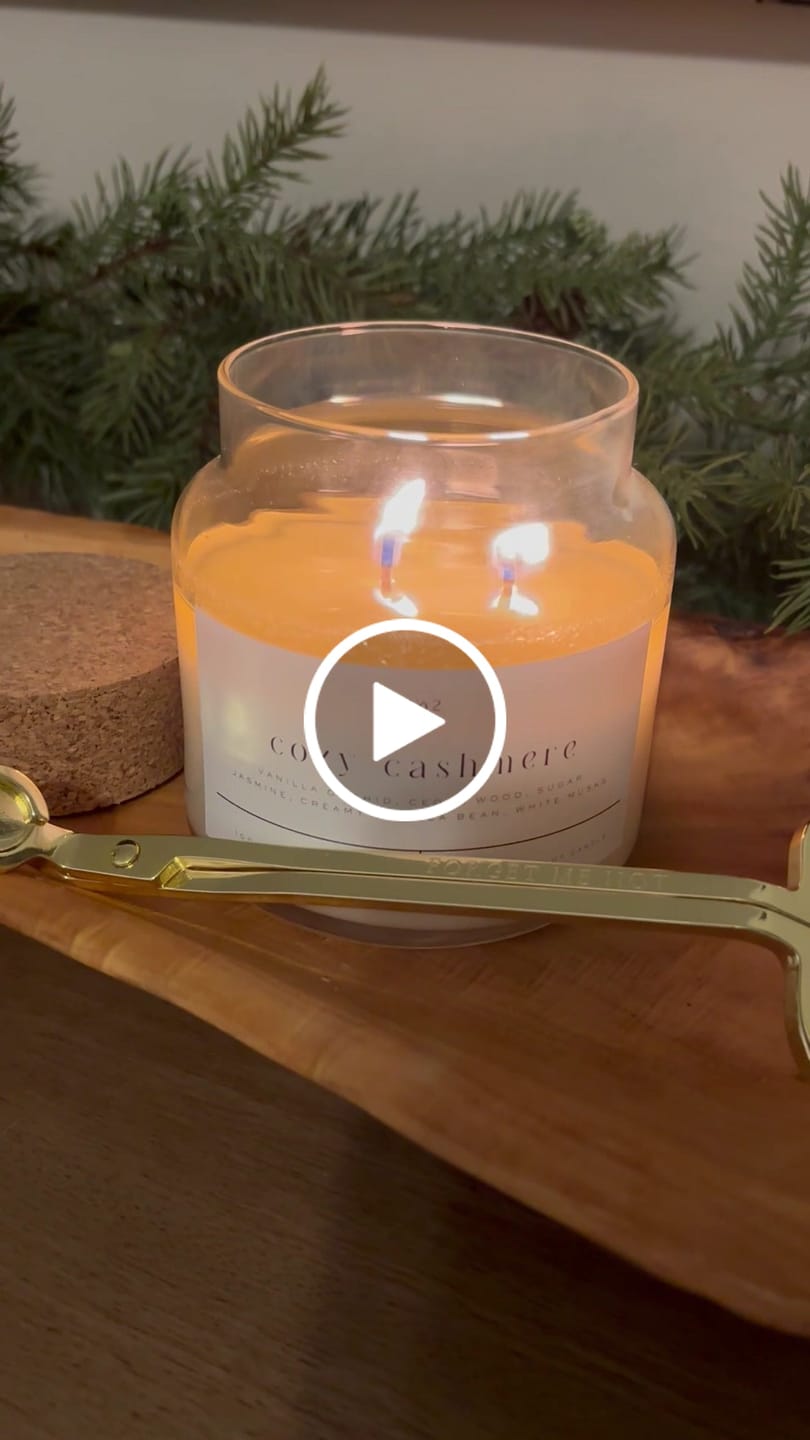 Customer video review of Cozy Cashmere 22 oz Glass Candle