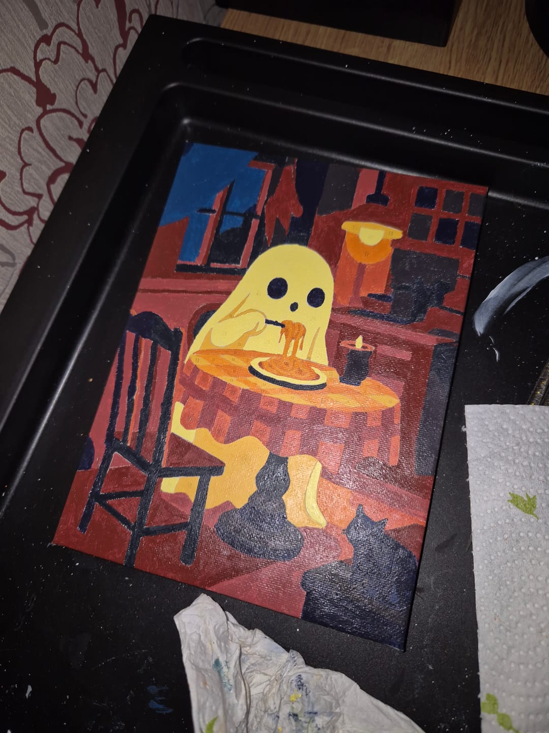Customer photo review of 6 Mini Paintings - Spooky Halloween Set