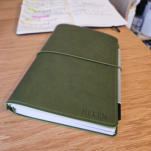Customer photo review of Refillable Folio - OLIVE GREEN