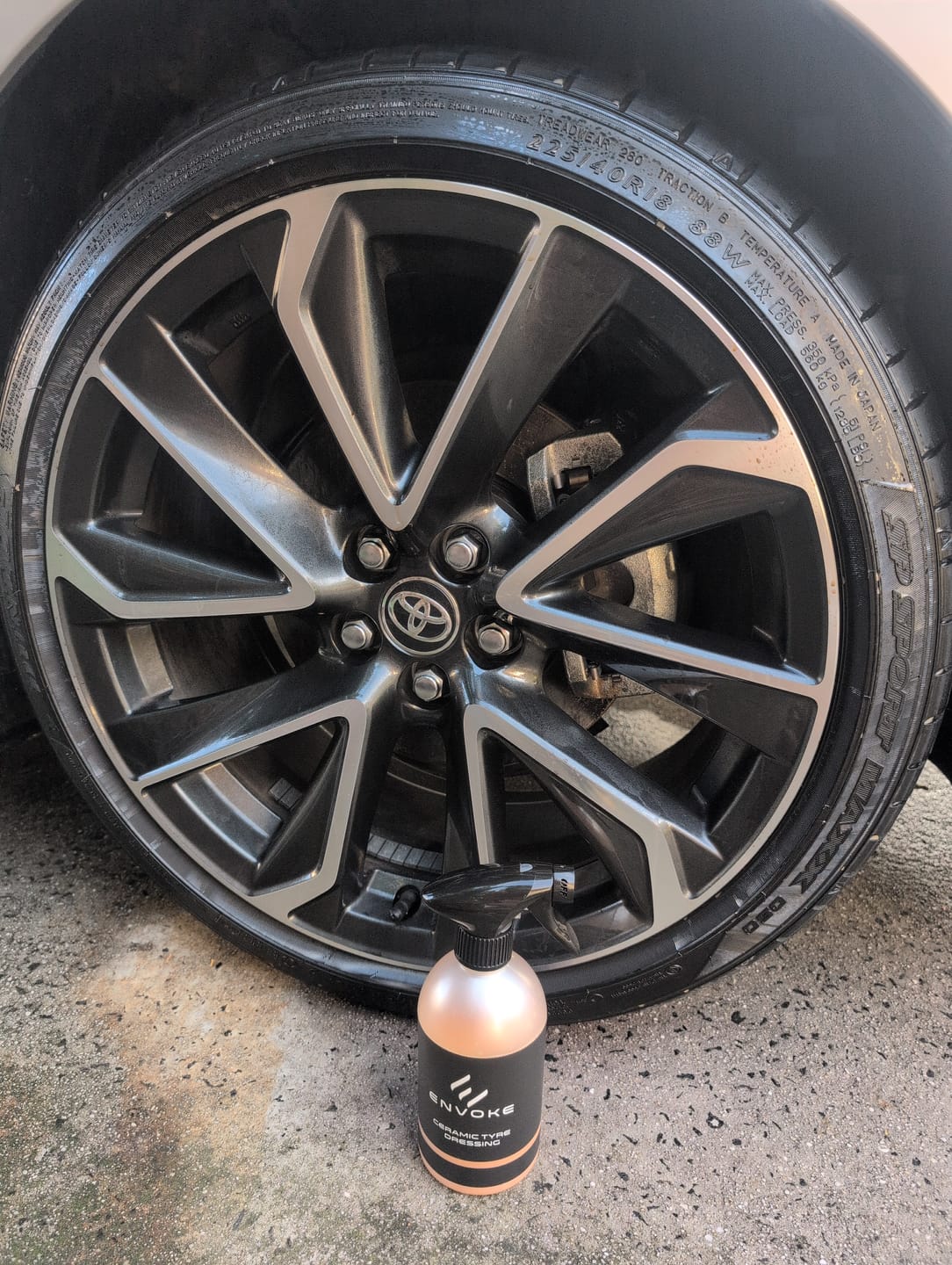 Customer photo review of Envoke Ceramic Tyre Dressing
