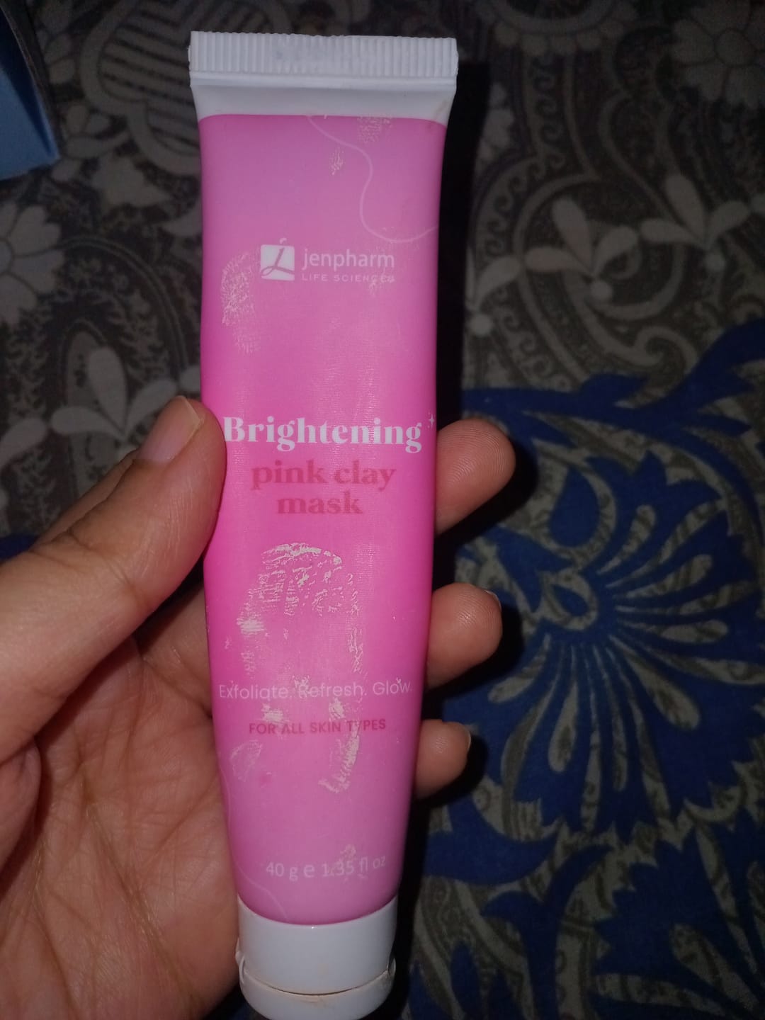 Customer photo review of Brightening Pink Clay Mask
