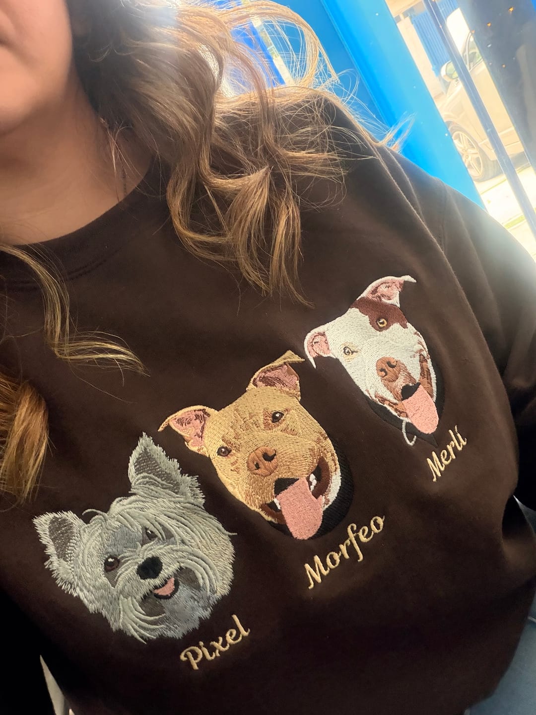 Customer photo review of 🐾 Bordado hiper-realista 🧵