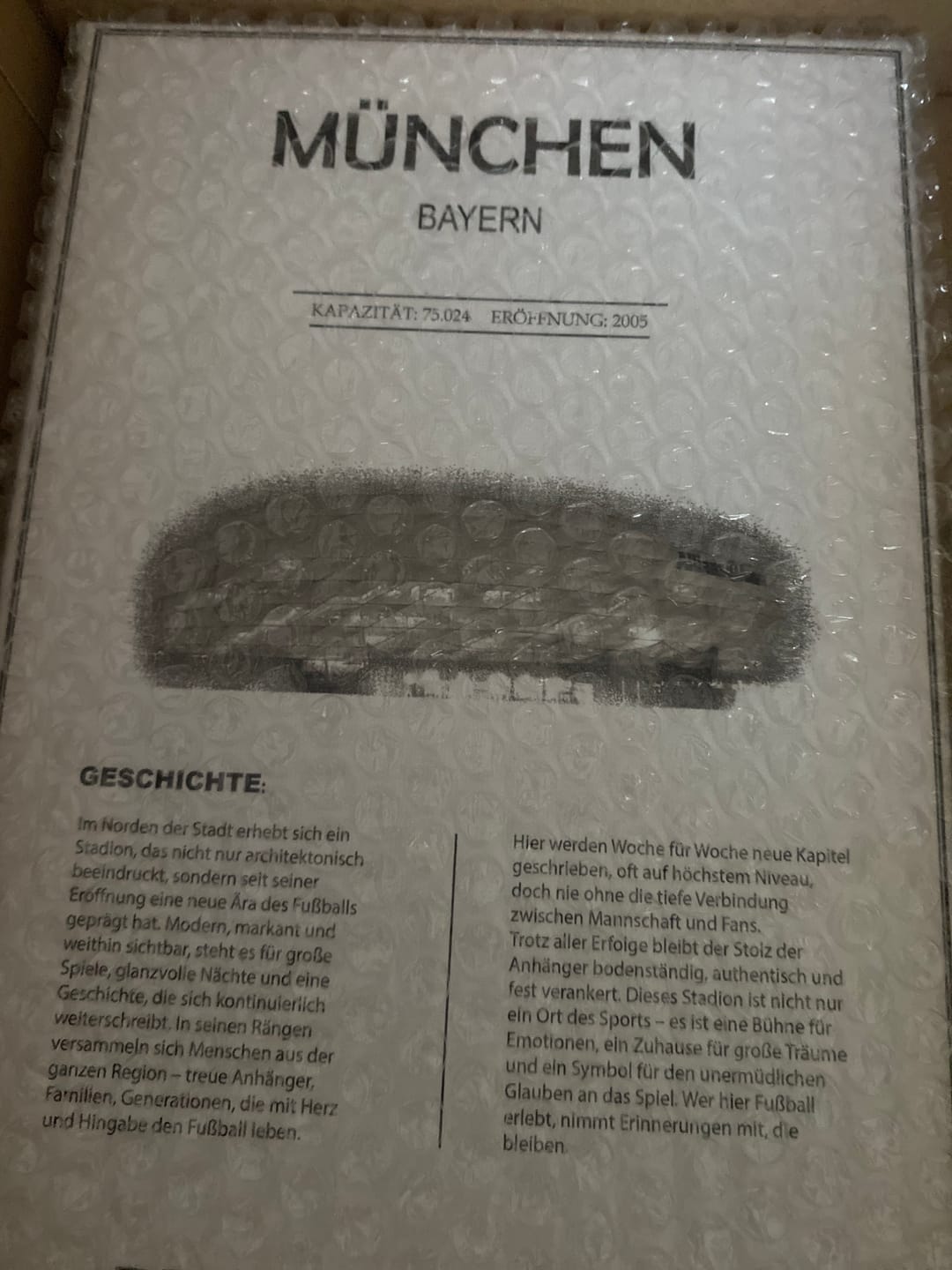 Customer photo review of München Stadion Leinwand