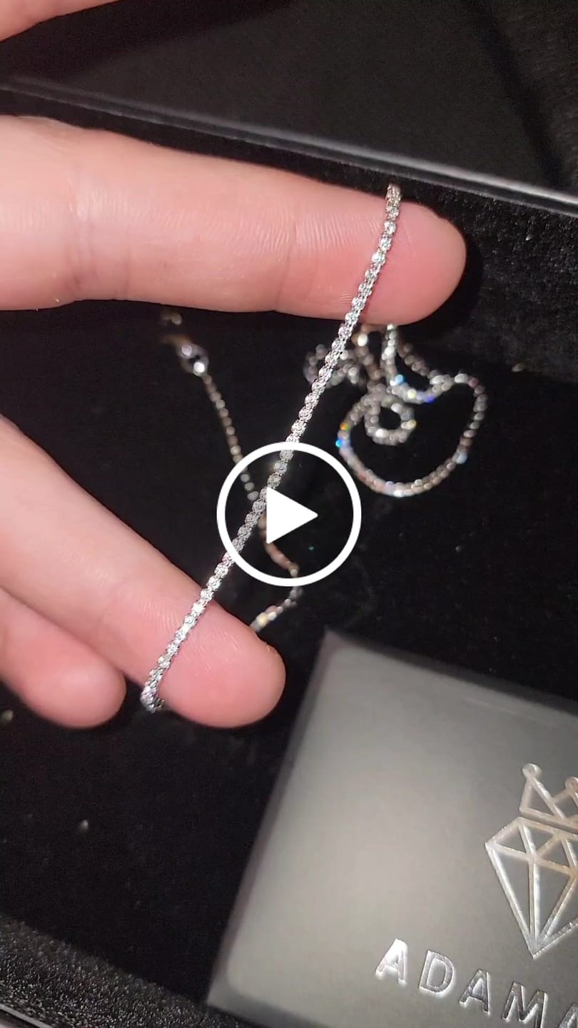 Customer video review of Micro Tennis Chain - White Gold