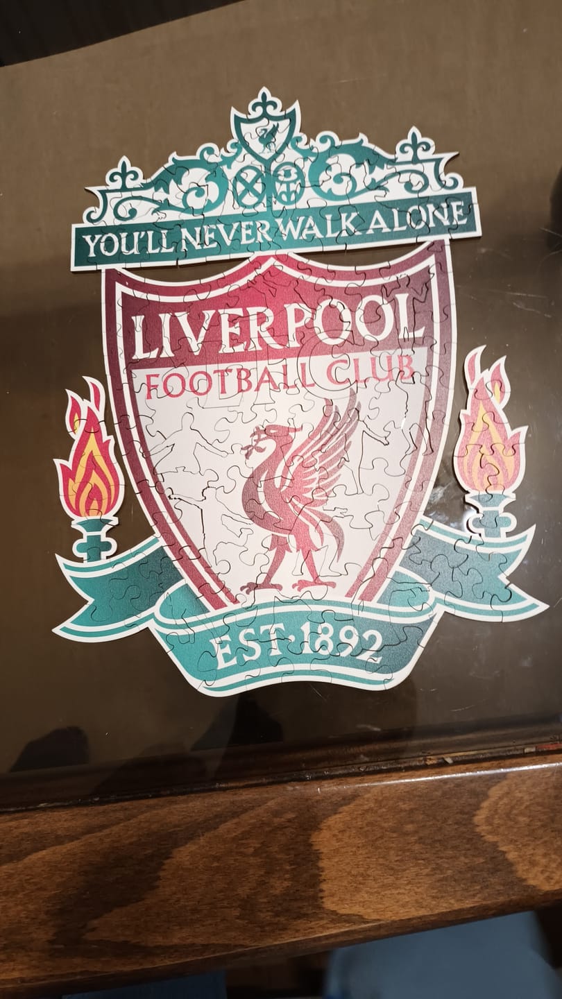Customer photo review of Liverpool FC® Logo - Wooden Puzzle