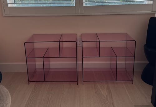 Customer photo review of Acrylic Bookshelf Side Table
