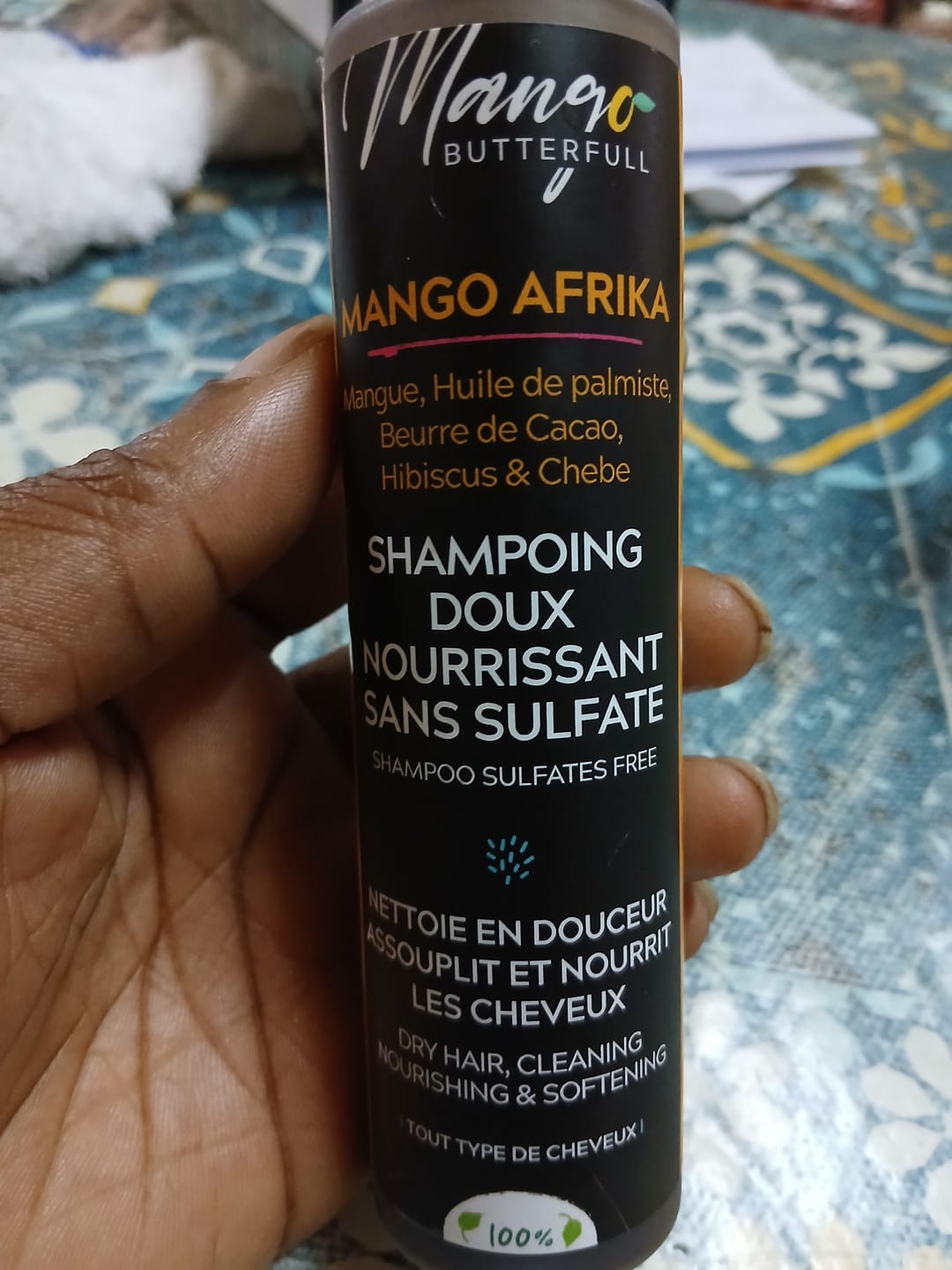 Customer photo review of Shampoing doux sans sulfates  MANGO AFRIKA