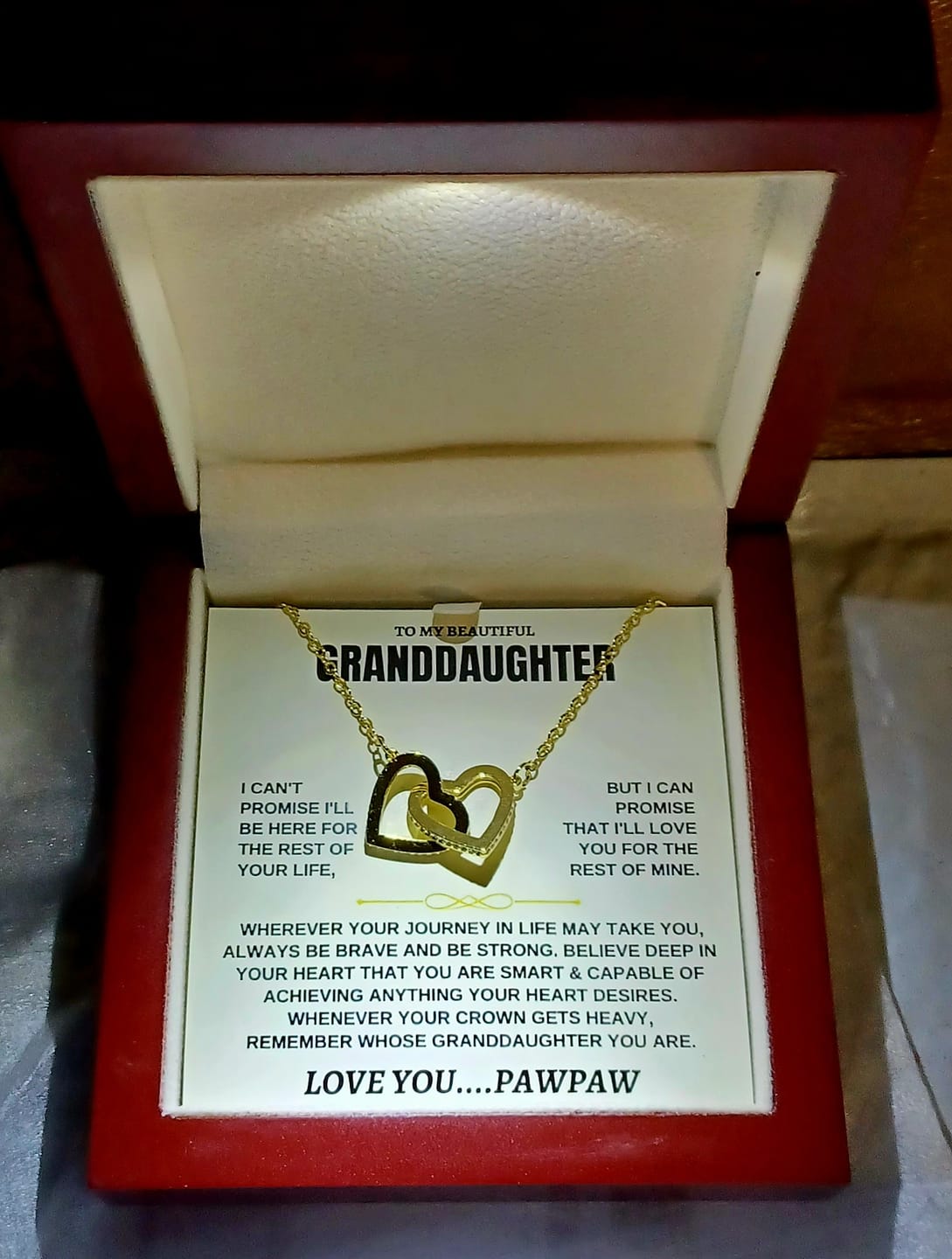 Customer photo review of To My Granddaughter - Forever Linked Hearts - Gift Set - SS117