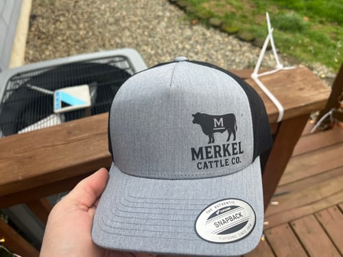 Customer photo review of (12 Pieces) Printed 5 Panel Trucker Cap + FREE Setup