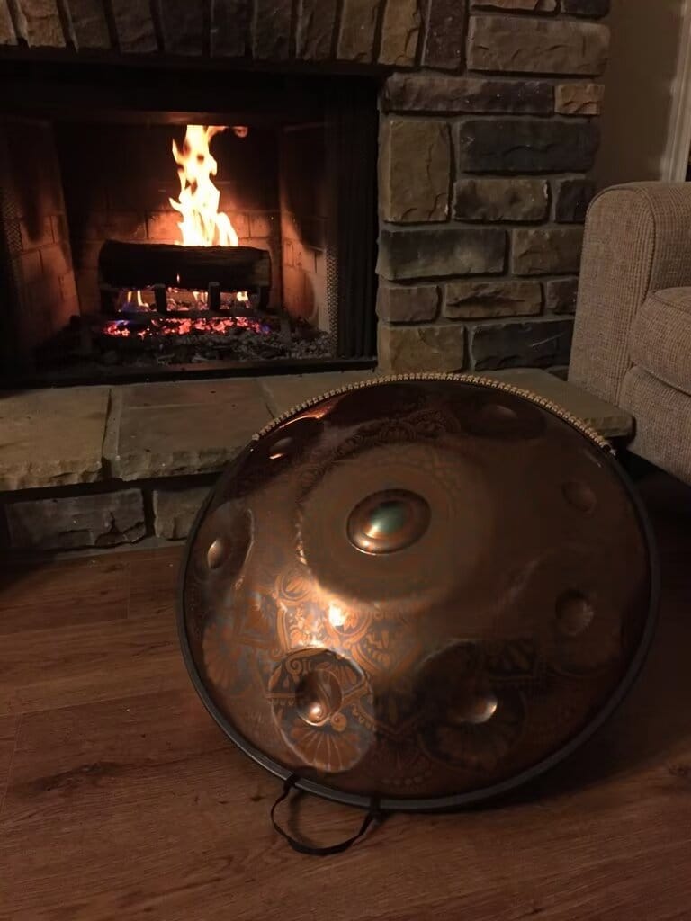 Customer photo review of Cosmos Handpan - Gerbera, 9/10/12 Notes in D Minor - Tambourine Gift Set