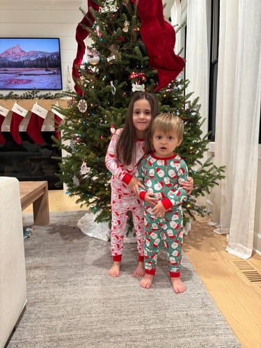 Customer photo review of Santa Squad Green Two-Piece Pajamas