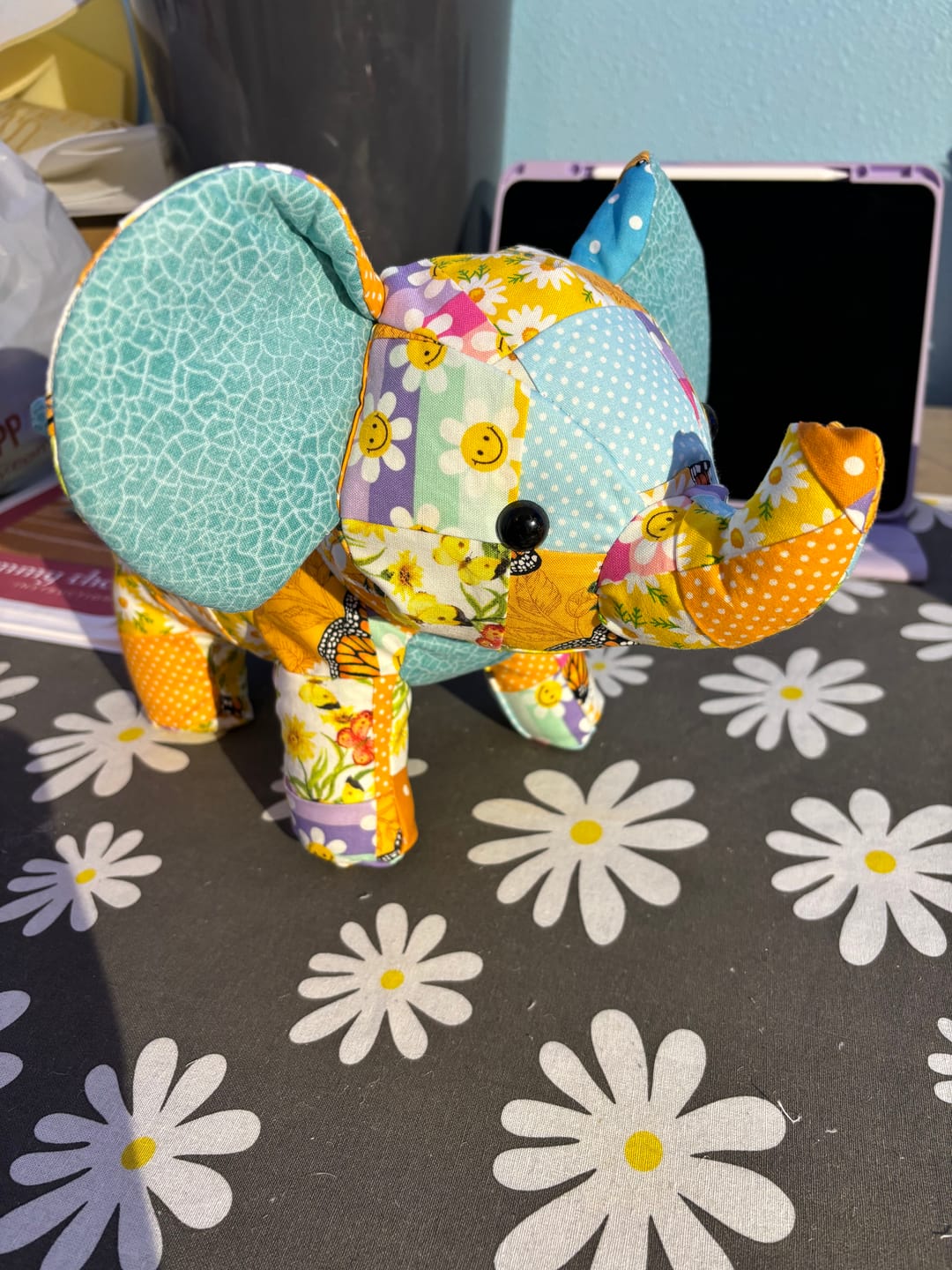 Customer photo review of Quilo the Elephant Downloadable PDF Pattern
