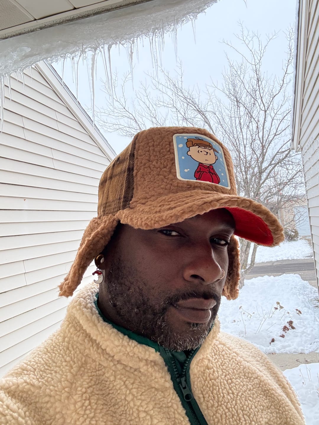 Customer photo review of OVERLORD X Peanuts - Charlie Brown Ear Flaps