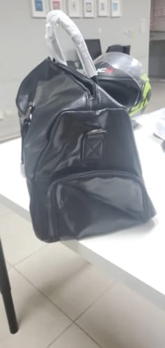 Customer photo review of Retro New Short Trip Bag Large Capacity Sports Motorcycle Training Pu Waterproof Leisure Fitness Bag