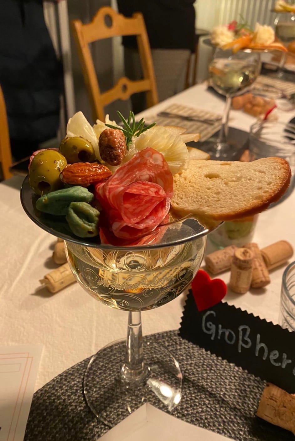 Customer photo review of A Wine Tasting Themed Murder Mystery Game Kit