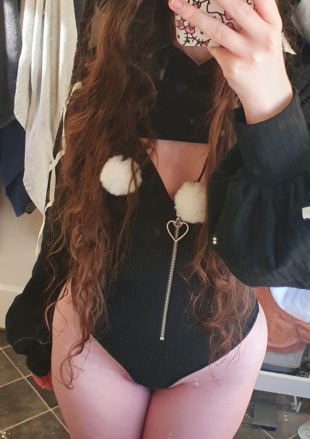 Customer photo review of Cosplay Heart-Lock Floppy Bunny Jumpsuit KO103