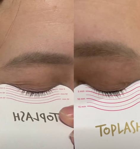 Customer photo review of Toplash eyelash and eyebrow growth serum — 3ml