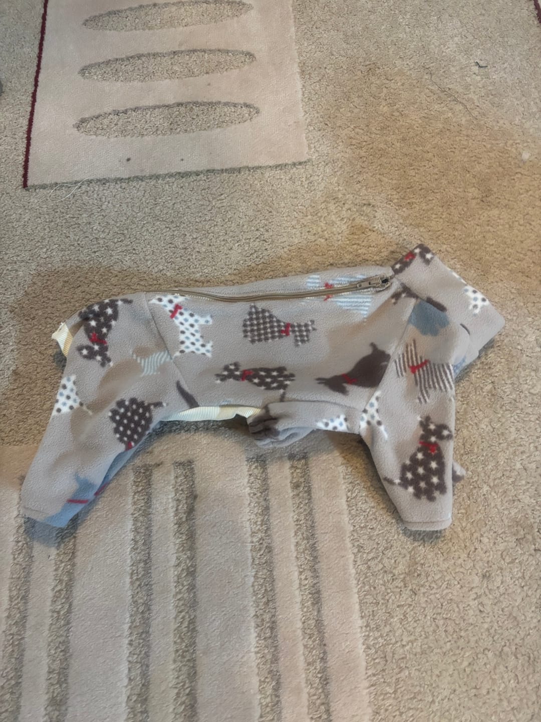 Customer photo review of Scotty Dogs on Beige Anti Pill Polar Fleece Fabric