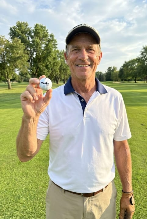 Customer photo review of Ultra Straight Self Correcting Golf Ball (75% Straighter Flight)