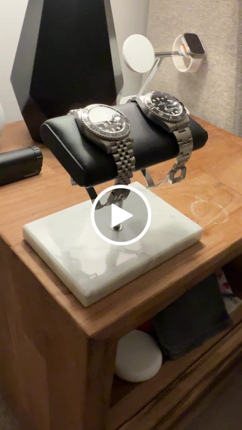 Customer video review of The Watch Stand - Single - White & Silver