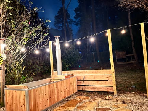 Customer photo review of Wood Burning Hot Tub