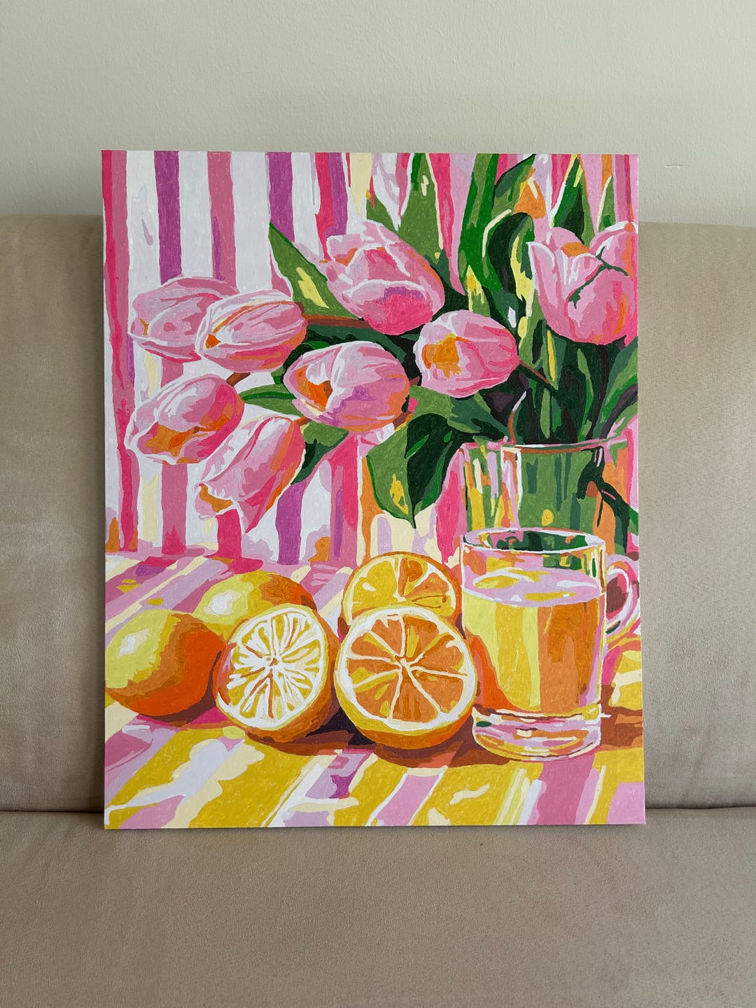 Customer photo review of Malen nach Zahlen - Saftige Tulpen