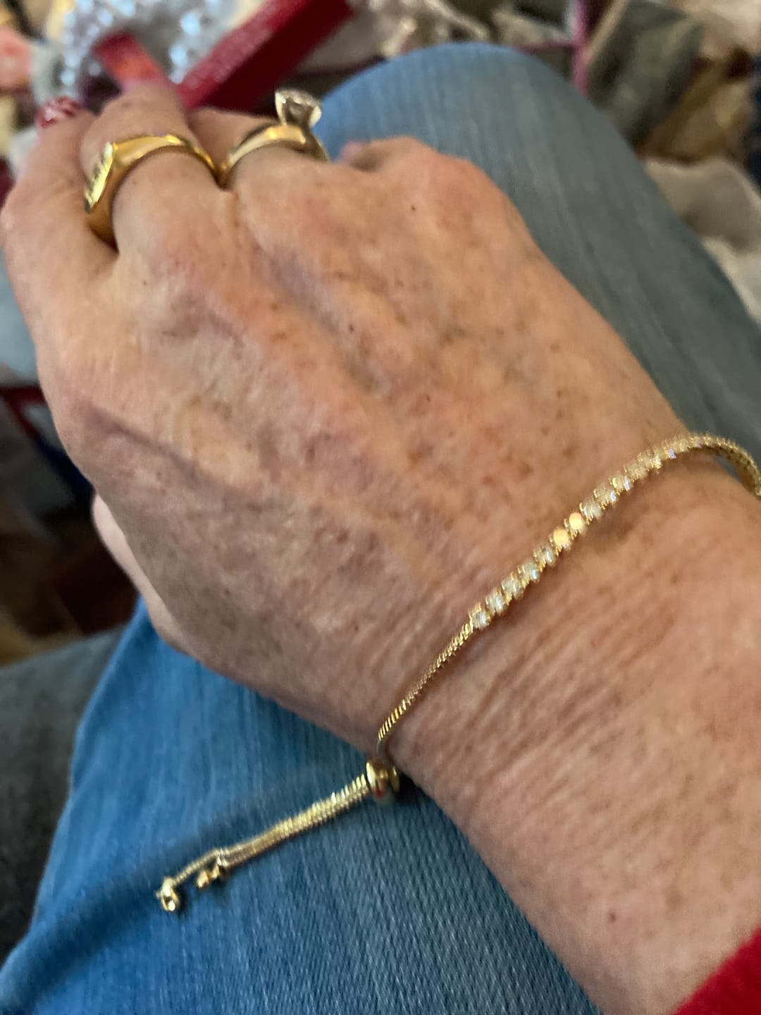 Customer photo review of Melly Adjustable Tennis Bracelet