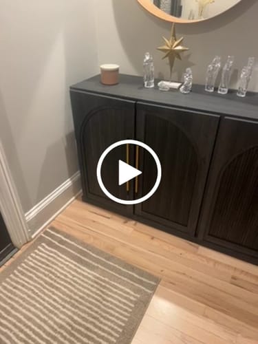 Customer video review of Jagger 65" Sideboard Cabinet with Double-Arc Wood Doors and Adjustable Shelves