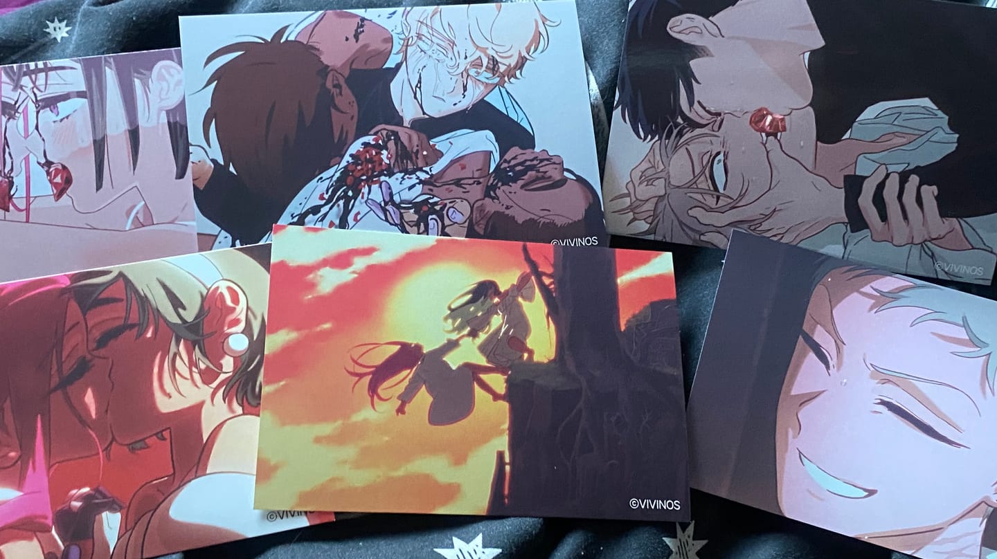 Customer photo review of Alien Stage Karmic Angel Series Postcard Set