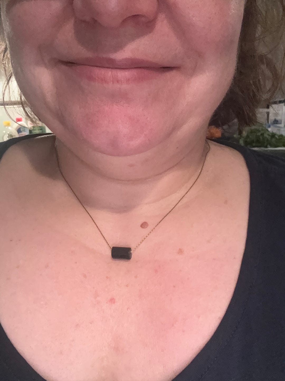 Customer photo review of Turmalin Halskette - Rohstein Gold legiert