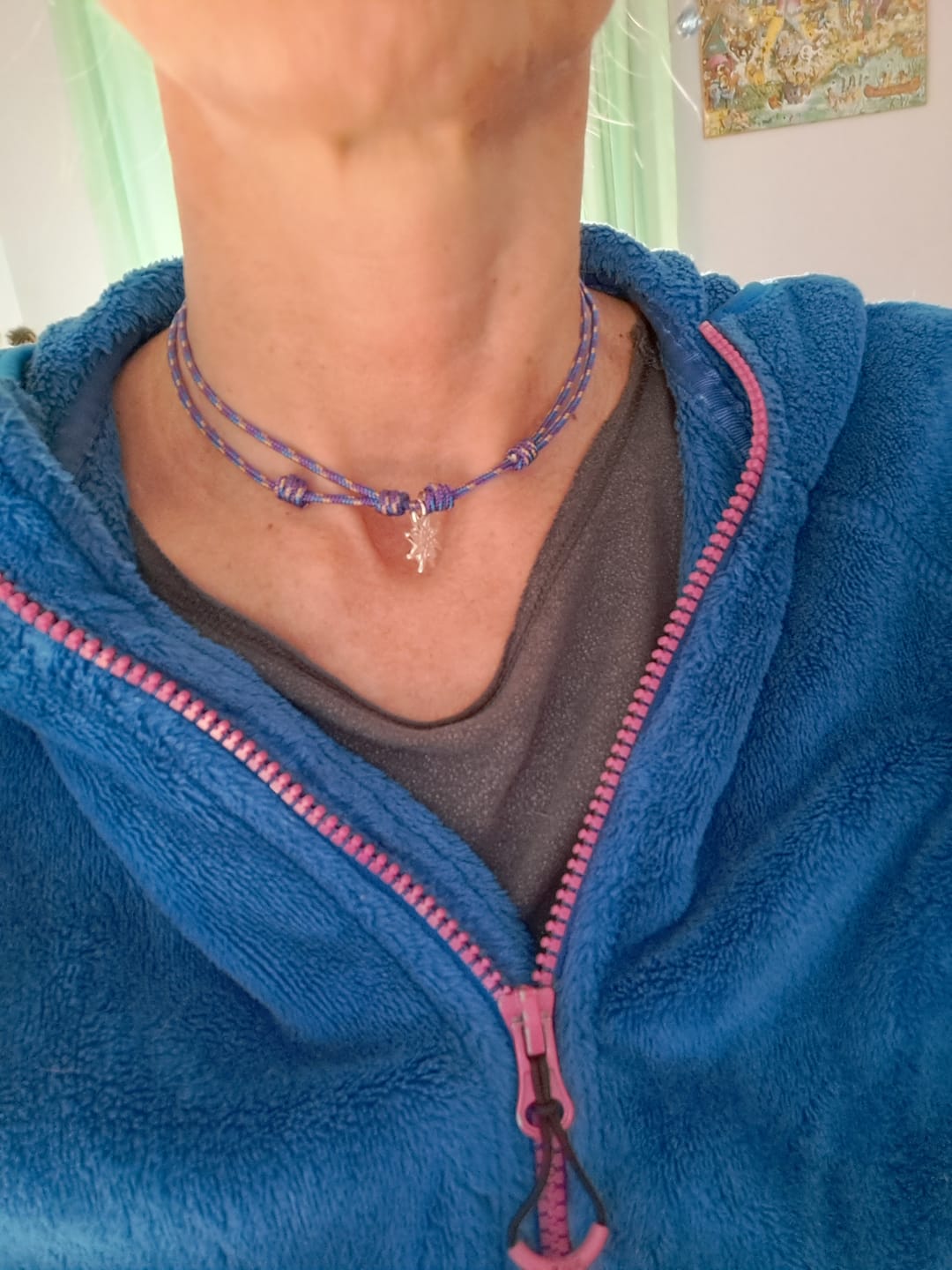 Customer photo review of Collana Stella Alpina d’Inverno – Pendente in Argento 925