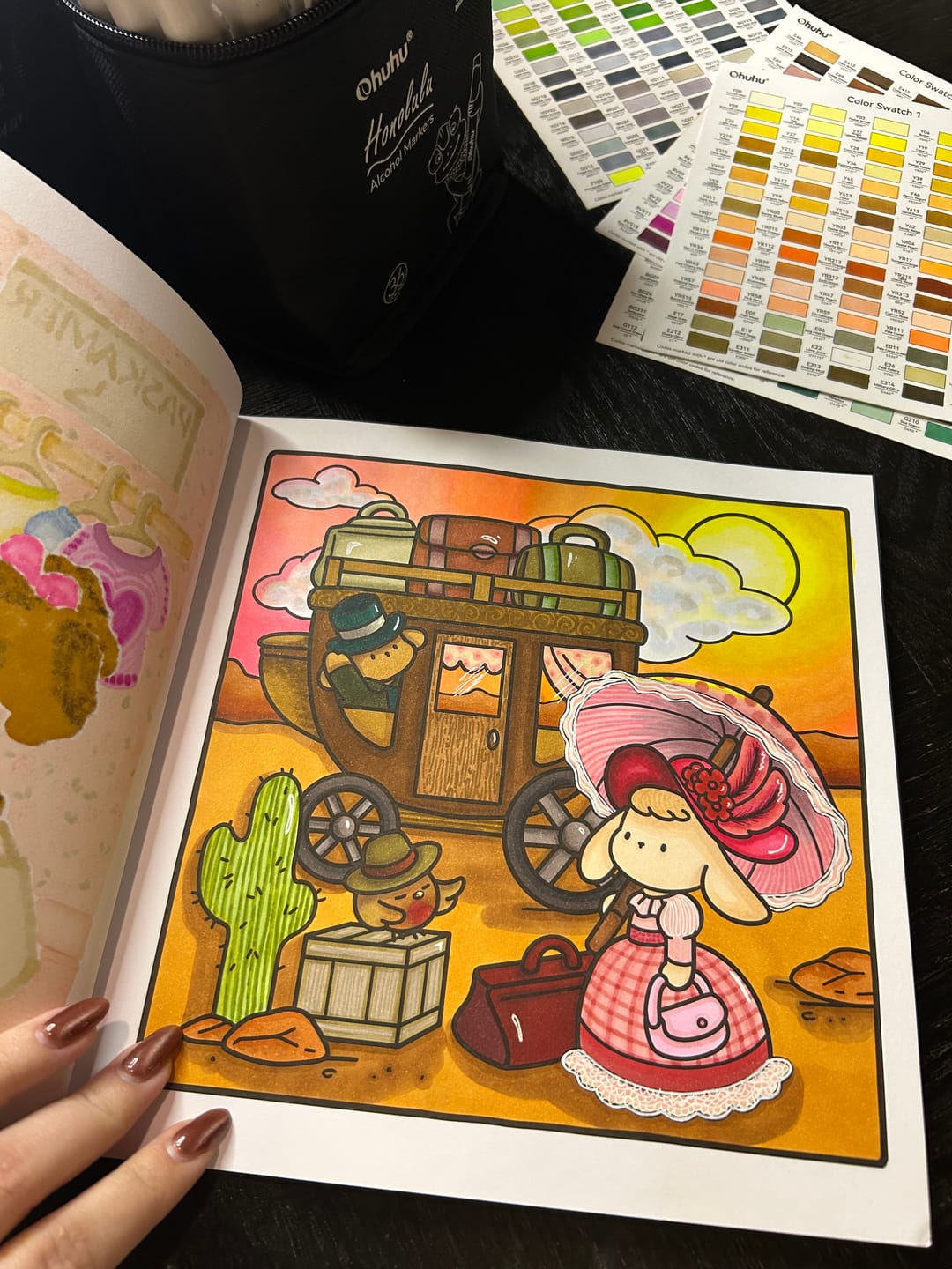 Customer photo review of Ohuhu Honolulu Brush Markers - Small Set