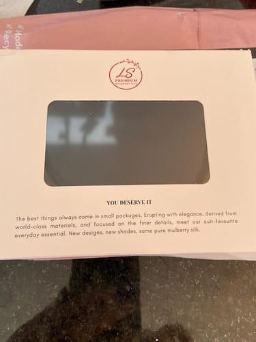 Customer photo review of Silk Sleep Eye Mask - Black