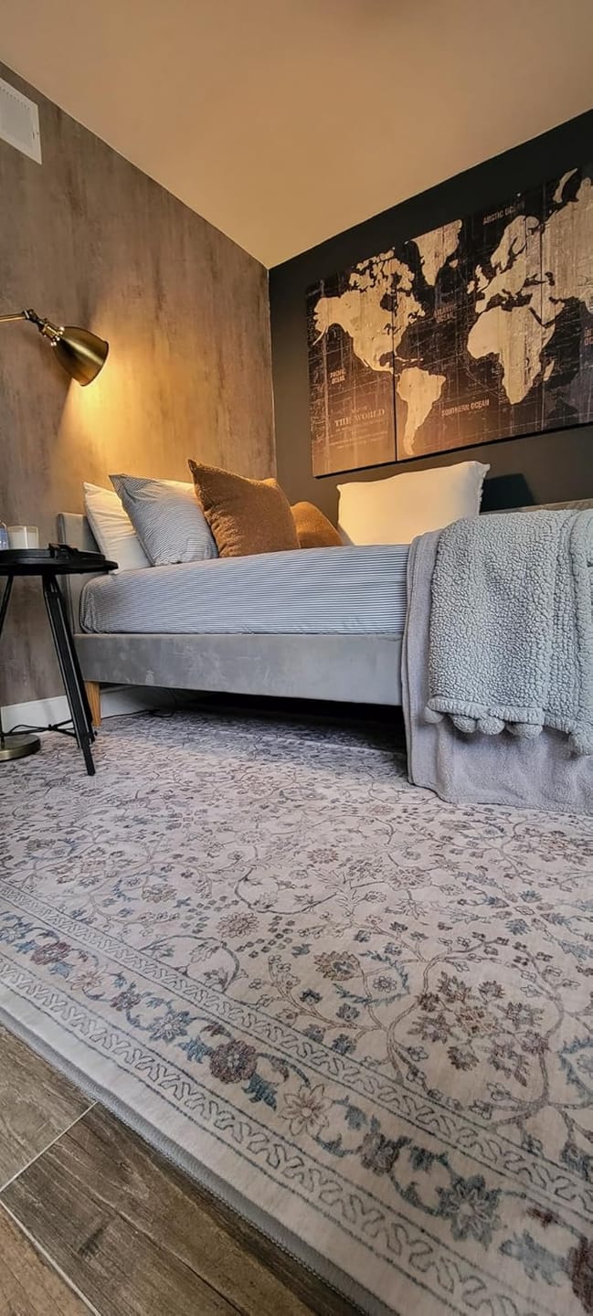 Customer photo review of Aster Washable Area Rug Runner - Green