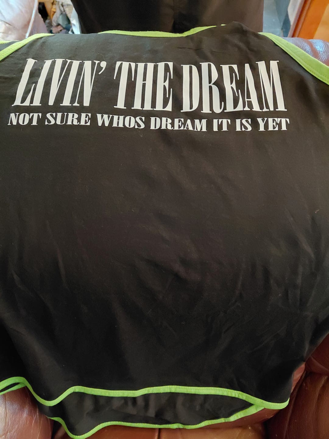 Customer photo review of Black - Green Trim | Shearing Singlet