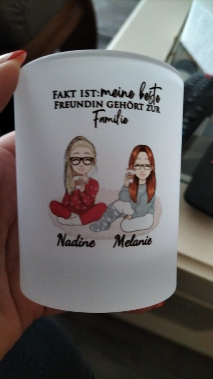 Customer photo review of Herzensmenschen - Personalisiertes Teelicht