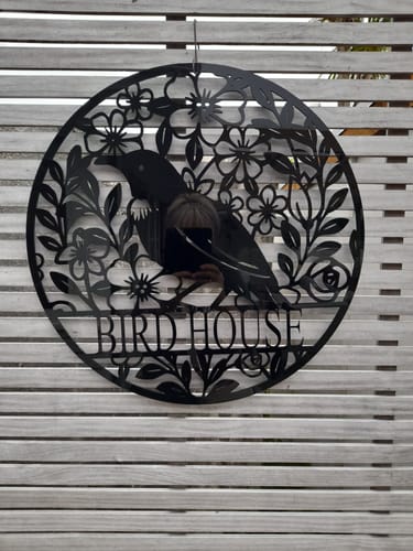 Customer photo review of Personalised Floral Tui Round Wall Décor