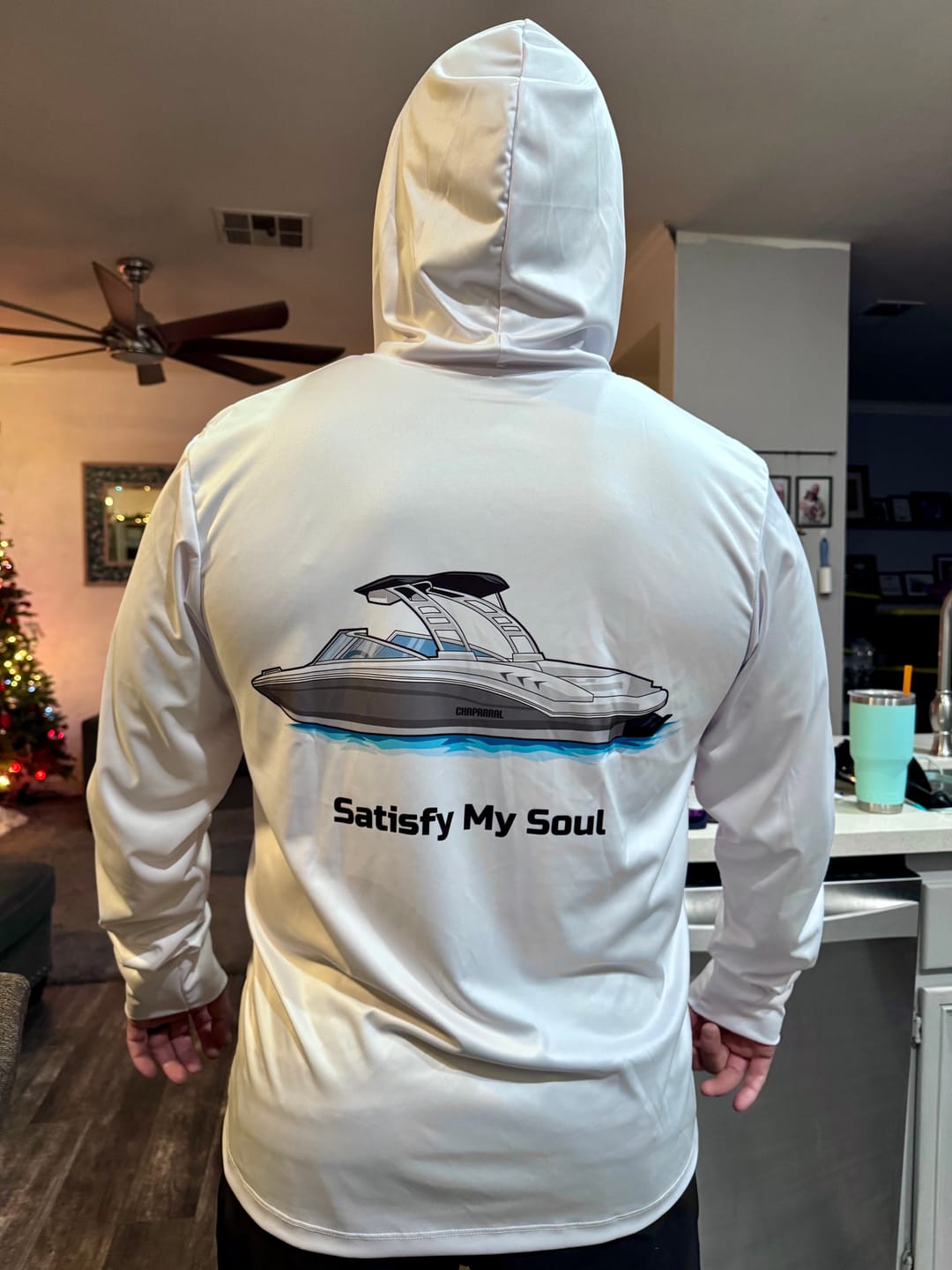 Customer photo review of Dri-FIT Custom Boat Hoodie