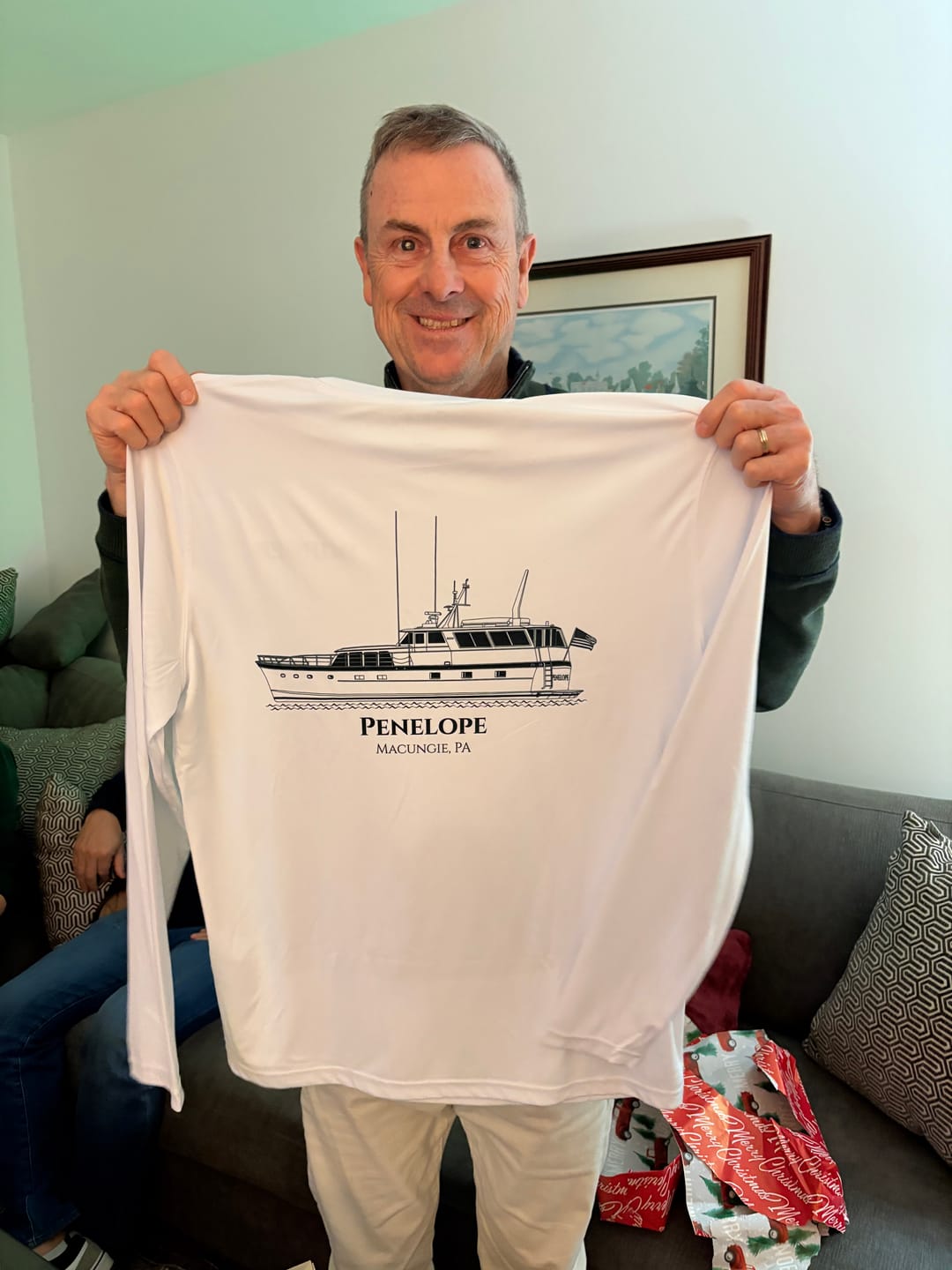 Customer photo review of Dri-Fit Custom Boat Shirts - Long Sleeve