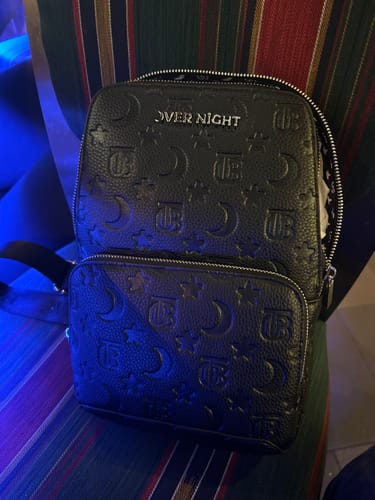 Customer photo review of Overnight Travel Bags® Black w/silver embossed Crossbody