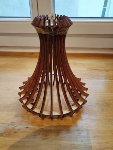 Customer photo review of Wooden decorative chandeliers laser cut svg file