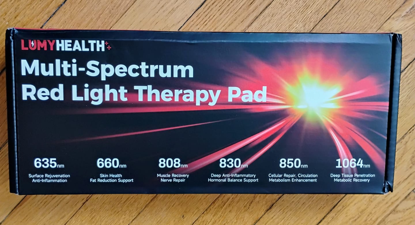 Customer photo review of Lumyhealth Multi-Spectrum Red Light Therapy Pad