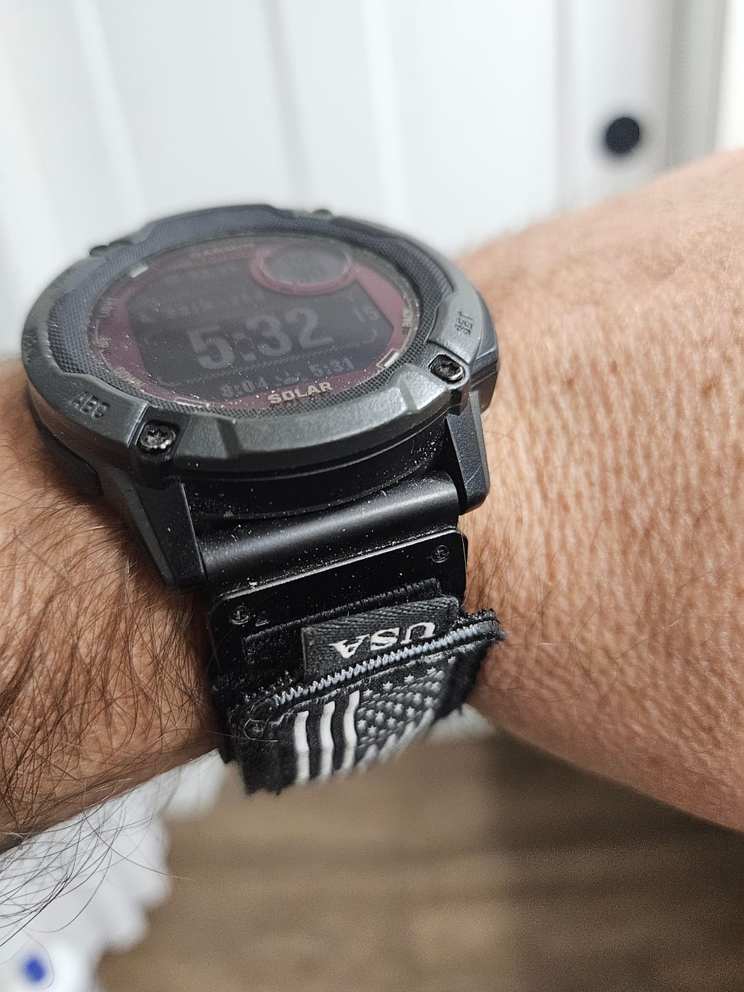 Customer photo review of Garmin Fenix Nylon Strap - Tough, Tactical, QuickFit Band