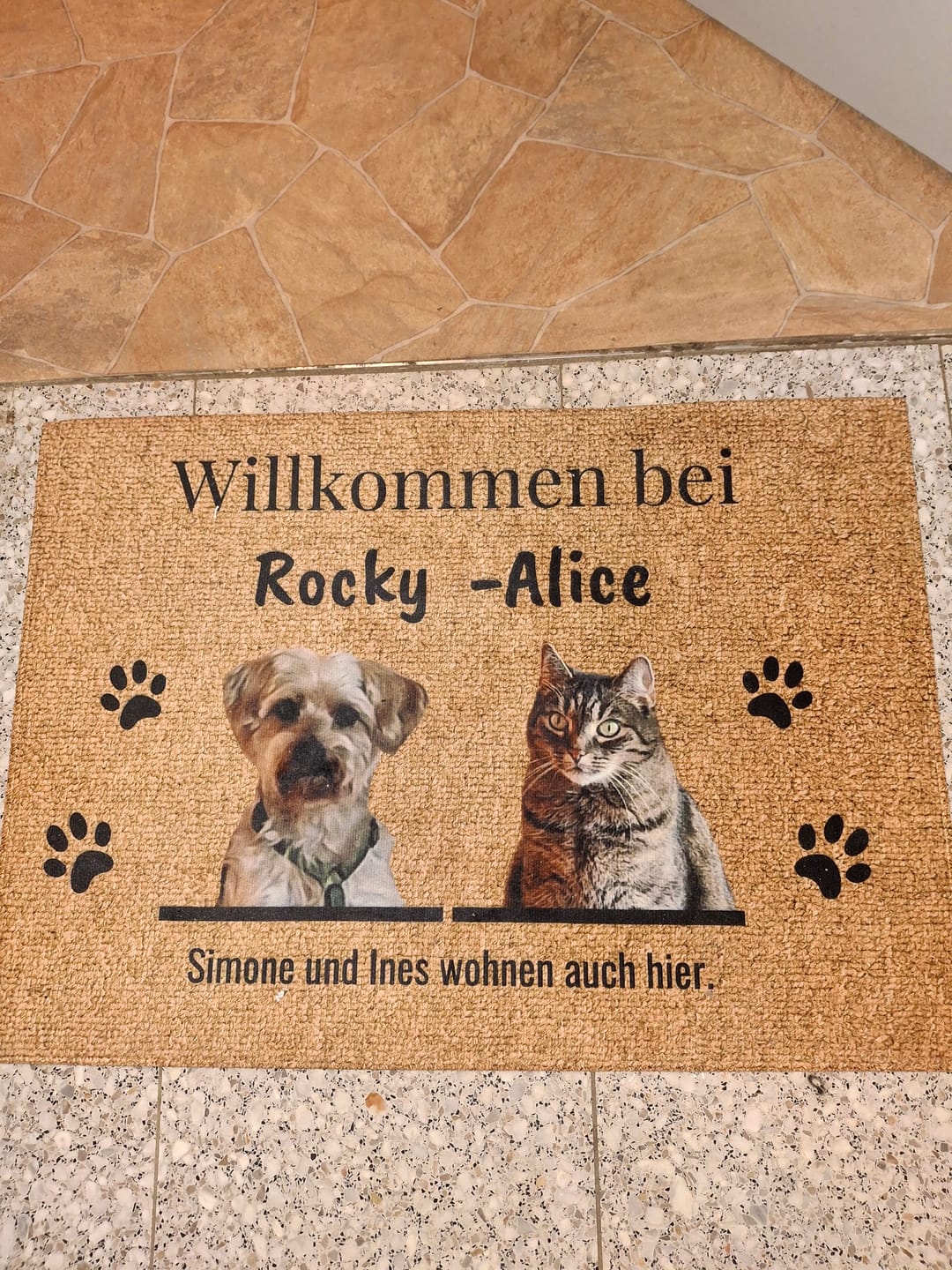 Customer photo review of Willkommen bei - Individuelle Fußmatte