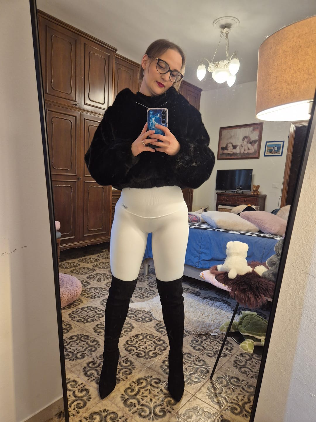 Customer photo review of Leggings Push Up All-Up Bianco