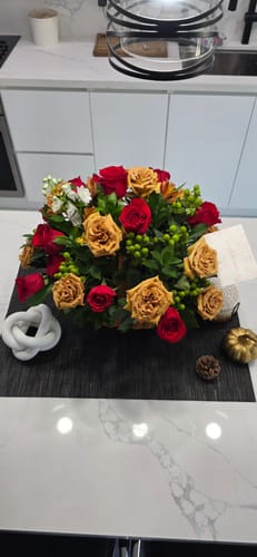 Customer photo review of B Basket - Cappuccino & Red