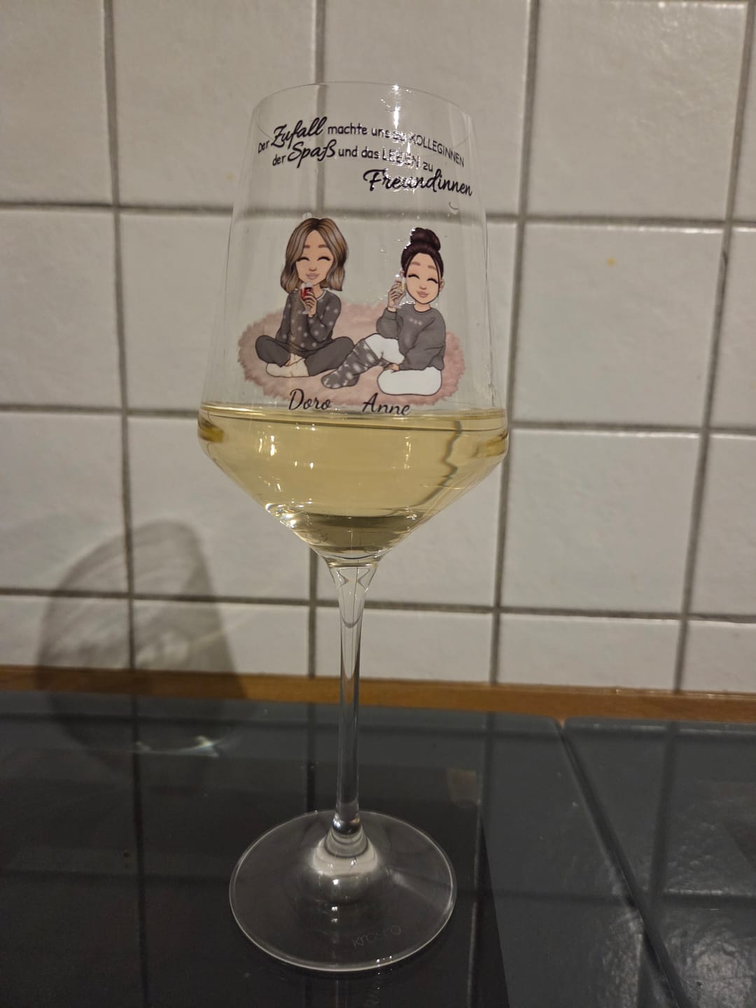 Customer photo review of Herzensmenschen - Personalisiertes Weinglas