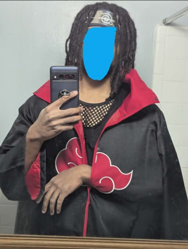Customer photo review of Crimson Cloud Assassin Cloak