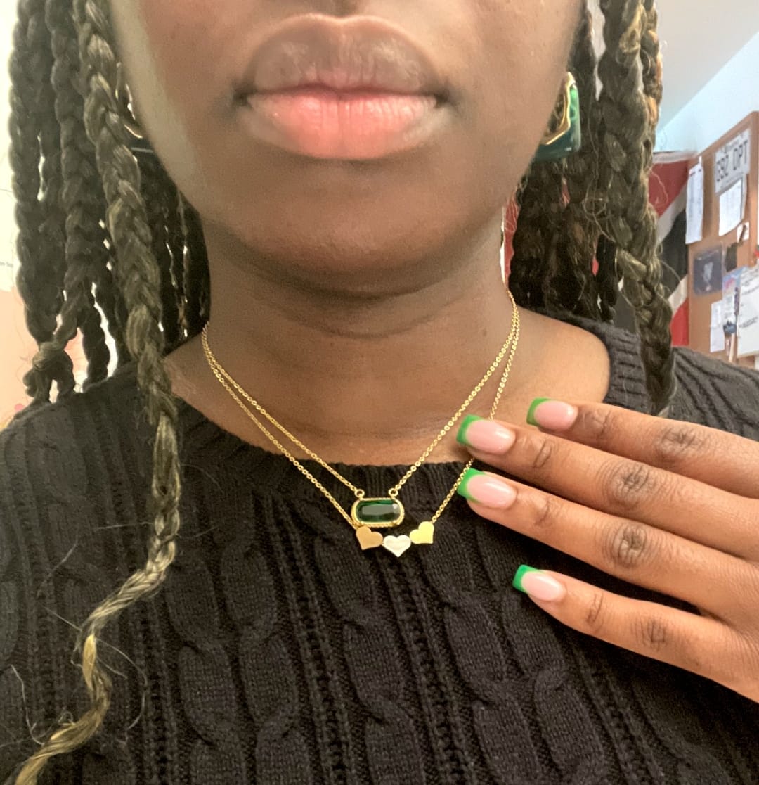 Customer photo review of Stone Pendant Necklace
